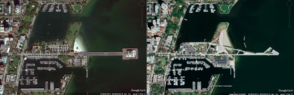 St. Pete Pier aerial before-after