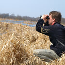 man birding